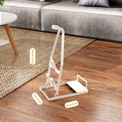 Soporte para aspiradora de metal - Estante de almacenamiento portátil para aspiradoras de palo, estante organizador que ahorra espacio con diseño abierto, ideal para uso en el hogar y la oficina, accesorio para aspiradora.