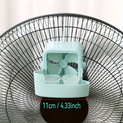 Paquete de 1 Ventilador Portátil Sin Taladro con Cubitos de Hielo - Operación Manos Libres con Clip, Diseño Duradero en Plástico para Hogar, Oficina y Uso Exterior - Enfriamiento Instantáneo sin Electricidad, Ventilador Portátil Refrescante | Alivio del