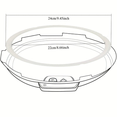 2 piezas de Anillos de Sellado de Silicona para Olla Instantánea de 6Qt - Grado Alimenticio, Resistentes al Calor, Antifugas y Fácil Limpieza para IP-DUO60/LUX60, DUO50/LUX50, Smart-60, CSG60/CSG50 - Cocina Dulce y Salada, Sellado Estanco | Diseño Elegan