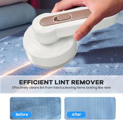 Removedor de Pelusas Eléctrico Portátil Recargable por USB, con 2 pares de cuchillas, para ropa, suéteres, ropa de cama, alfombras, artículos del hogar, removedor de pelusas eléctrico portátil, algodón, terciopelo, eliminador de hilos, afeitadora de suét