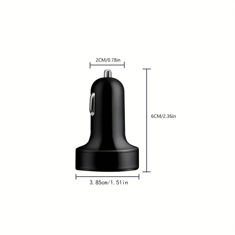 1 con 6 cargadores de teléfono móvil ultra-rápidos, pantalla digital de detección de voltaje inteligente, adecuado para USB y Tipo-C, adaptador de cargador de coche, cargador de coche