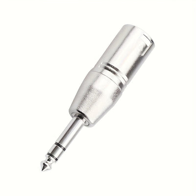 Adaptador TRS Estéreo a XLR de 1/4 Pulgada, Conector Masculino XLR a Cuarto de Pulgada (6.35 mm) para Audio Balanceado Compatible con Micrófonos y Mezcladores