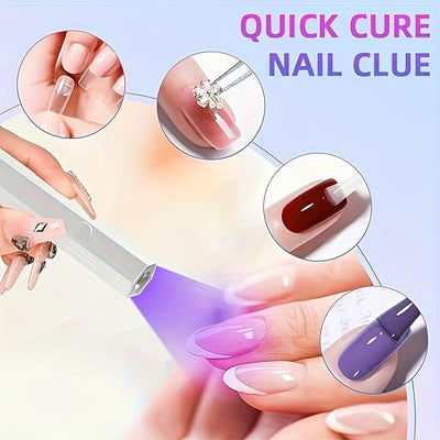 Lámpara de curado de esmalte de uñas en gel portátil y miniatura con pantalla digital - Inalámbrica rápida, carga USB (batería de litio), lámpara de uñas compacta para manicura en casa y viajes, regalo ideal, pantalla LCD, cuidado de uñas conveniente, lu