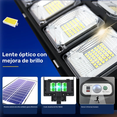Luz solar para exteriores, luz de pared para jardín, con sensor de movimiento, control remoto, brillo y color ajustables, ideal para jardín, terraza y estacionamiento, energía solar, sensor de movimiento, control remoto, aplique desmontable, montaje semi