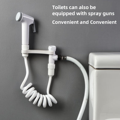 Cabezal de ducha de alta presión blanco moderno con manguera - Plástico duradero, patrones de aspersión ajustables, incluye múltiples boquillas para uso en baño y cocina, cabezal de ducha para baño, aspersión de agua versátil, diseño elegante, construcci
