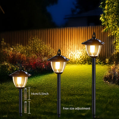 1pc/2pcs Luces de jardín retro solares, Luces de paisaje alimentadas por energía solar, utilizadas para patio, césped, camino de jardín, decoración de atmósfera de hotel, estanque y piscina