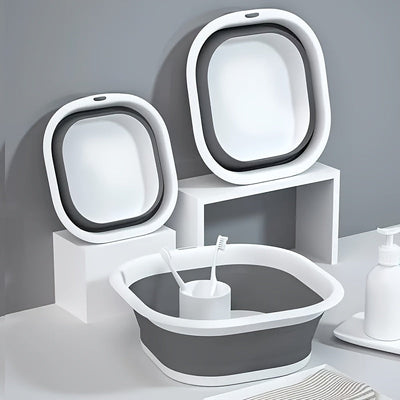 Baño de Pies Plegable, Tina Portátil con Tapa para Remojo de Pies, Masajeador de Pies Plegable, Bañera de Acupresión, Adecuado para Baño, Sala, Dormitorio y Caravana