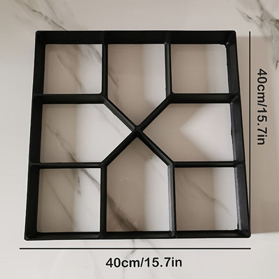 4 piezas de moldes de plástico reutilizables para senderos de hormigón de diseño geométrico, moldes de arcilla para hacer senderos de jardín, moldes de hormigón fáciles de usar para proyectos de hogar y jardín, accesorios de jardín modernos, moldes de pi