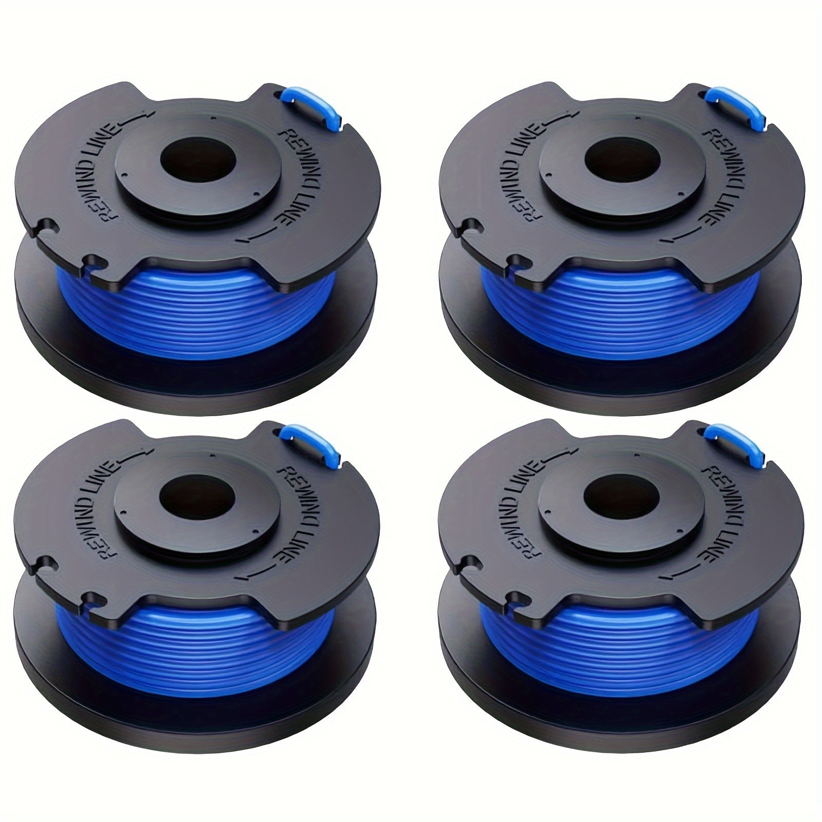 Línea de recortadora de hilo de 4 piezas compatible con Ryobi One + AC14RL3A, carretes de alimentación automática de 11 pies (3,4 mm)/0,065 pulgadas (1,65 mm), carrete de recortadora compatible con recortadoras inalámbricas Ryobi Weed Wacker de 18 V, 24