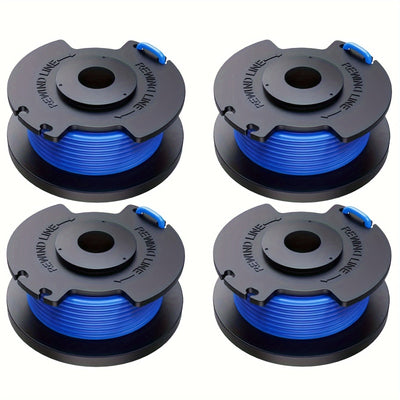 Línea de recortadora de hilo de 4 piezas compatible con Ryobi One + AC14RL3A, carretes de alimentación automática de 11 pies (3,4 mm)/0,065 pulgadas (1,65 mm), carrete de recortadora compatible con recortadoras inalámbricas Ryobi Weed Wacker de 18 V, 24