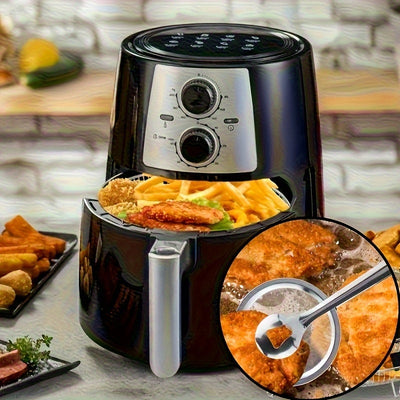 1 pieza, Clip de filtro de freír, Clip de cuchara de desagüe de alimentos, Espátula de alimentos de acero inoxidable para freír, Clip de colador de cocina, Herramientas de cocina resistentes a altas temperaturas [Disponibles en 4 estaciones]