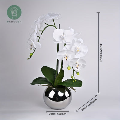 1 Pieza, Orquídea De Imitación, Planta En Maceta, Adorno De Flores En Maceta, Planta Decorativa De Flores, Accesorios Para Fotos, Decoración Al Aire Libre, Decoración Del Hogar, Regalos Para El Día De La Madre, Regalos De Cumpleaños