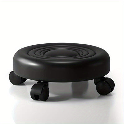 1 Pieza, Taburete Bajo Para Sentarse, Taburete Pequeño Con Ruedas, Silla Giratoria De 360 ° Para Adultos, Trabajo De Limpieza, Taburete Bajo Al Suelo Con Almohadilla Suave Y Ruedas Giratorias