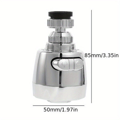 Cabezal de ducha y aireador para grifo giratorio 360° de acero inoxidable – Ahorrador de agua, antiderrames, adaptable para cocina y baño con 2 modos de rociado, resistente a la oxidación, acabado multicapa electrolítico, ajustable | Artículos de cocina