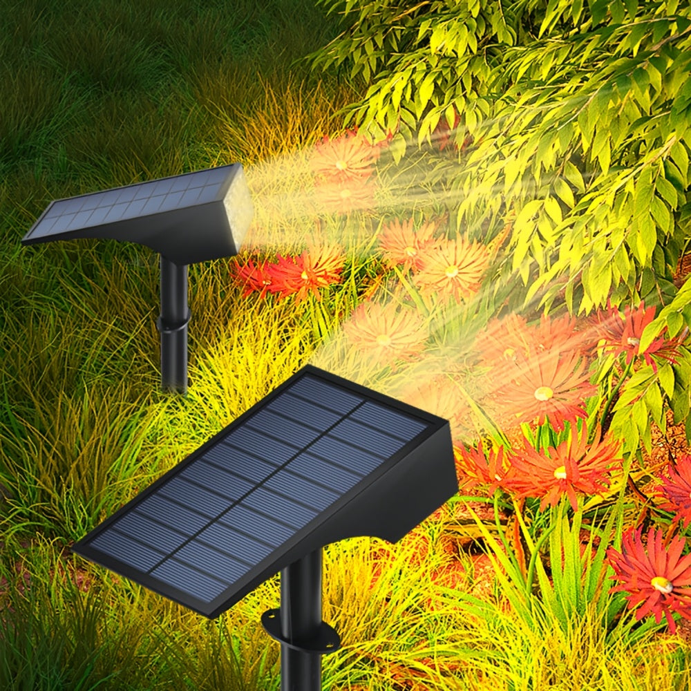 1pc Luz Solar de Jardín Exterior con 66 LEDs, Foco Paisajístico Solar con 4 Modos IP65 Impermeable para Patio y Jardín, Sin Control Remoto