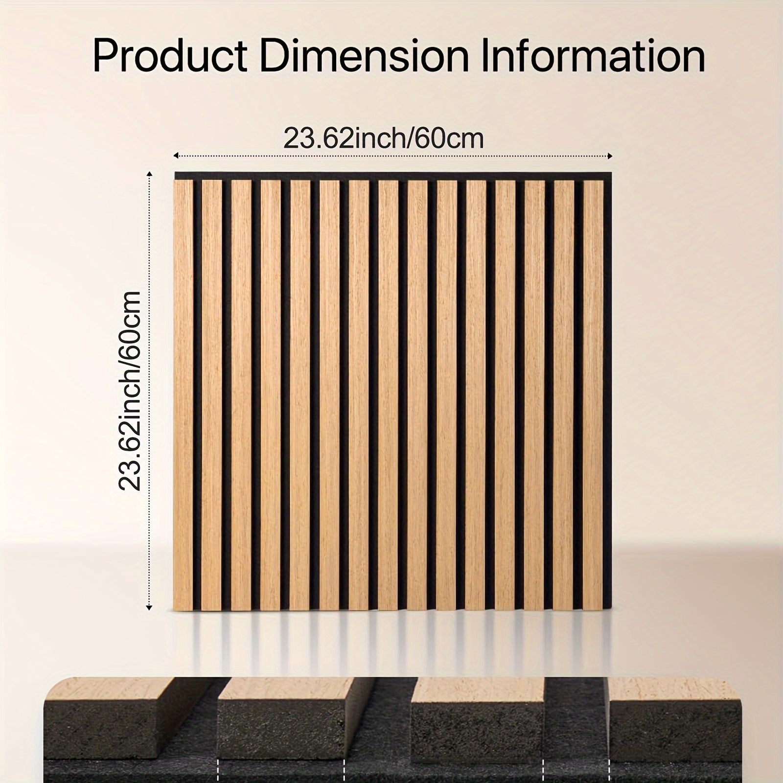 4pcs Paneles Absorbentes de Sonido de Tiras de Madera, Para Decoración de Moda y Reducción de Ruido, Paneles de Textura 3D para Techos y Paredes, Decoración Interior Moderna, Fondo de TV, Sala de Estar