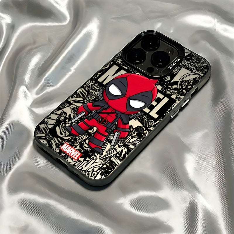 Funda para iPhone 16, 15, 14, 13, 12, 11 Pro Max, X, XR, XS Max, 8, 33 Plus con diseño de Deadpool, resistente a golpes y con acabado mate