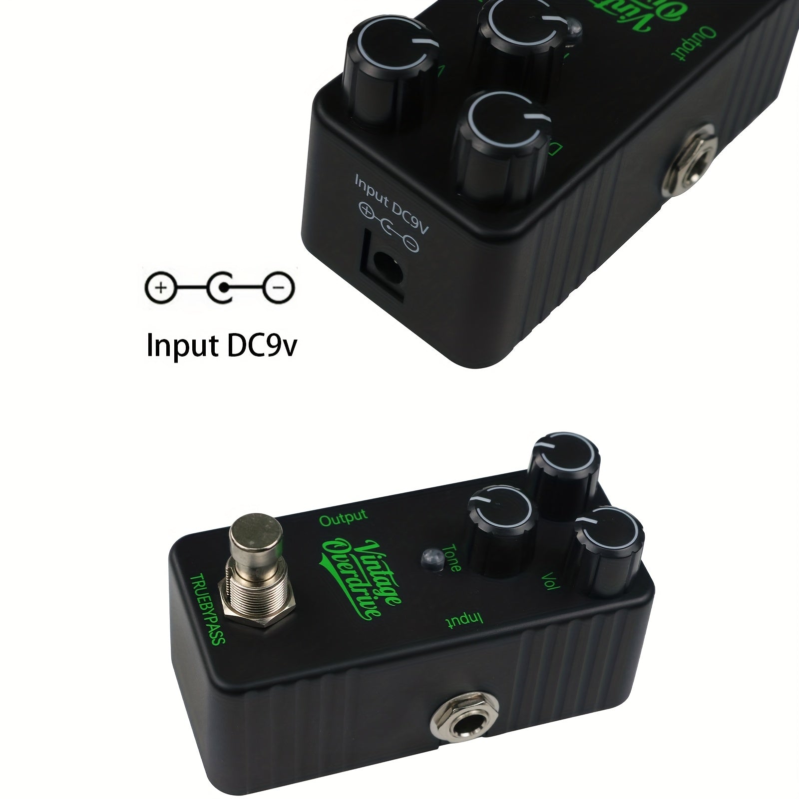 Pedal de Efectos para Guitarra Eléctrica Mini Tipo Simple: Crunch, Distorsión Clásica, Chorus, Delay Digital, Vintage Overdrive y Tremolo Analógico