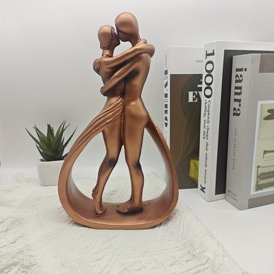 1PC Estatua De Abrazo De Amantes Románticos Abrazo Parejas Beso Resina Decoración De Arte Hogar Escritorio Moda Creativa Decoración 10.24 '' × 6.10 '' × 2.36 '' Estatua De Aniversario De Bodas Regalo De Cumpleaños