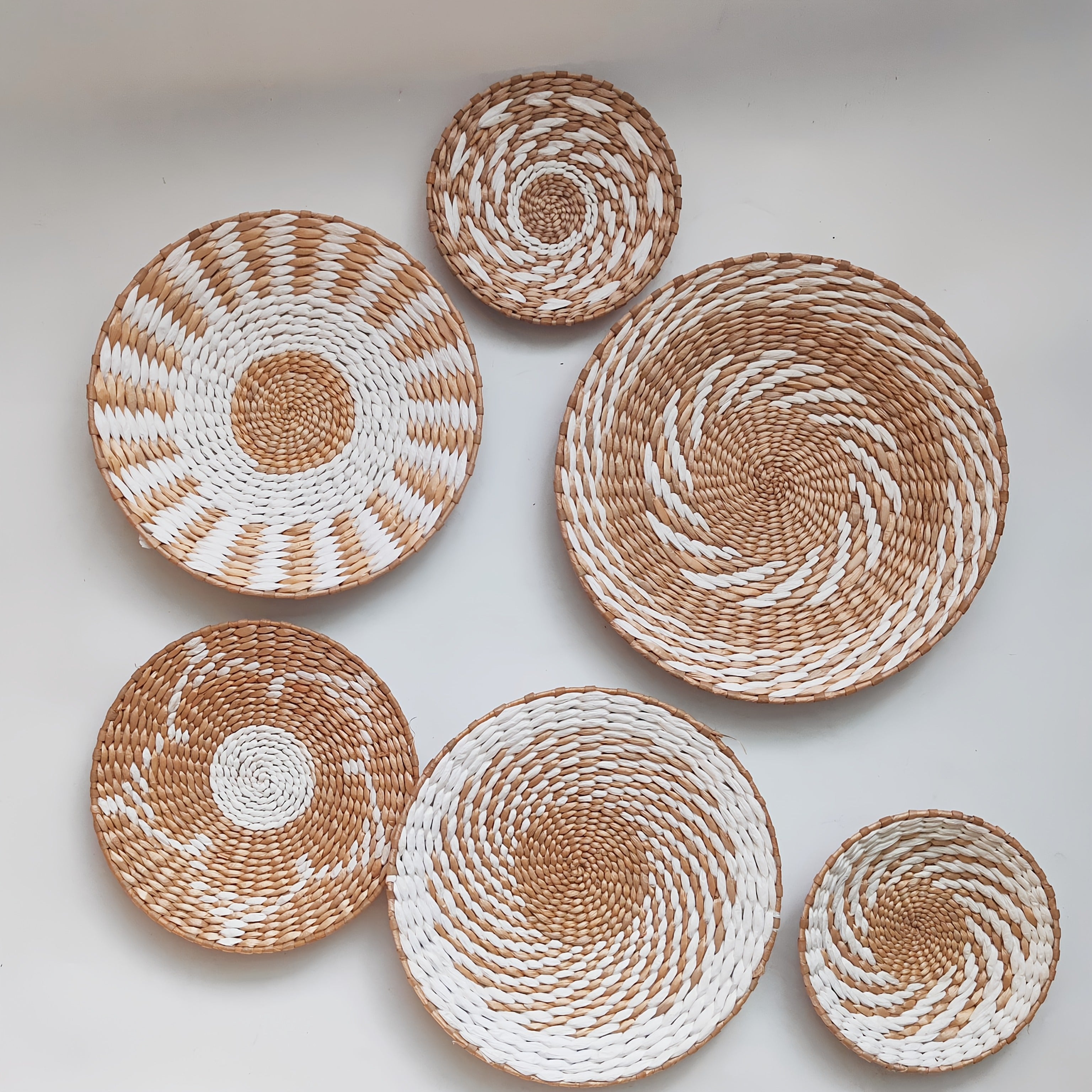 6 Piezas de Adornos Colgantes Decorativos, Decoraciones Festivas, Decoración Redonda Hecha a Mano para Comedor y Sala de Estar Multiusos