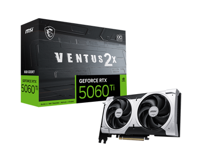 Tarjeta Grafcia RTX 5060 Ti 8G MSI VENTUS 2X OC Plus | DLSS 4.0 + 8 GB GDDR7