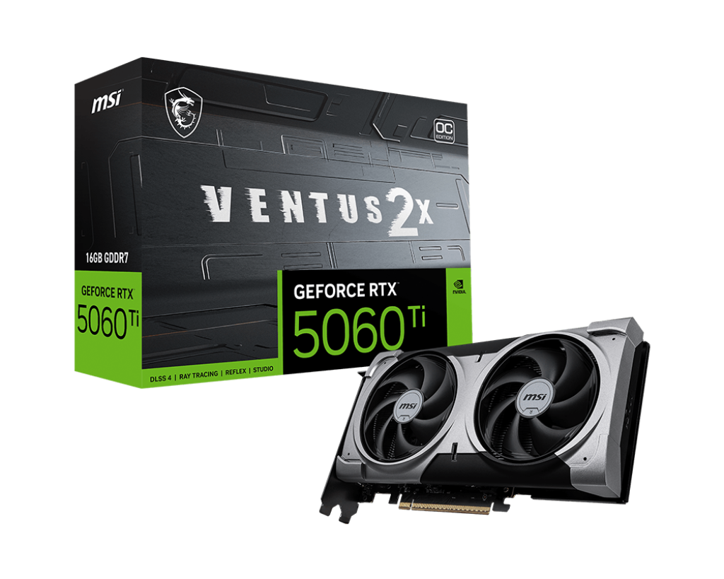 GeForce RTX 5060 Ti 16G MSI VENTUS 2X OC Plus | DLSS 4.0 + 16GB GDDR7