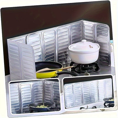 Protector de Encimera Autoadhesivo sin Taladro - Aleación de Aluminio Resistente a Altas Temperaturas, Antimanchas y Anti-moho con Bordes Verticales para Fácil Limpieza, Compatible con Estufas de Gas y Eléctricas, Solución Ahorradora de Espacio, Cubierta