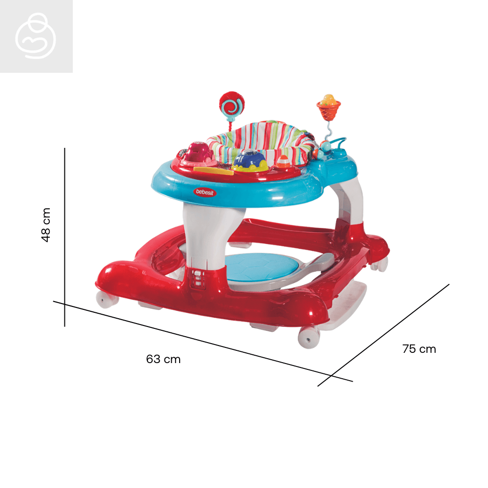 CAMINADOR MULTIACTIVIDAD 3 EN 1 7102 - AZUL BEBESIT
