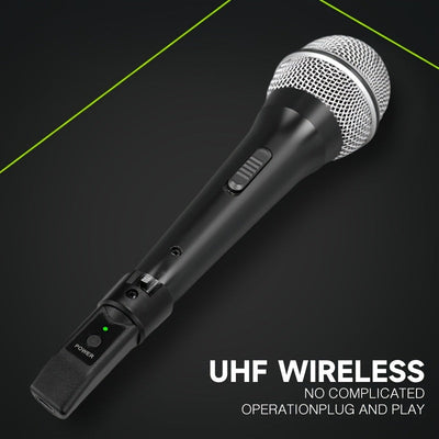 Transmisor y receptor inalámbrico de micrófono - Carga USB-C, control de volumen, compatible con XLR para actuaciones de micrófono dinámico, accesorios de interfaz de voz | Micrófono USB-C para grabación