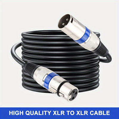 Cable de micrófono XLR macho a hembra de alta calidad I-ZCLIVE – Cable de audio balanceado de 3 pines para KTV, sistemas de sonido, preamplificadores y estaciones de radio, diseño plano duradero con conectores metálicos