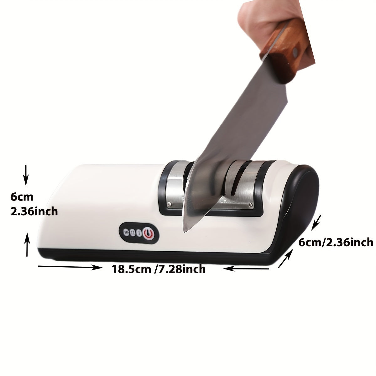 Juego de afiladores de cuchillos eléctricos, recargables vía USB, con un proceso de afilado de dos etapas y velocidades ajustables, adecuado para cuchillas de cerámica y acero, perfecto para cuchillos de cocina de chef, alimentado por una batería de liti