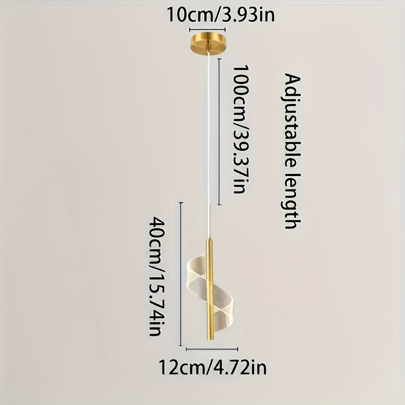 Luz de techo elegante de luces LED doradas modernas, ajustable de tres colores, adecuada para islas de cocina, comedor, dormitorio - Luces colgantes ajustables