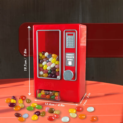Máquina Expendedora de Mini Dulces Retro - Perfecta para Chicles, Granos de Gelatina y Golosinas - No Requiere Pilas - Accesorio Ideal para la Cocina y Gran Regalo para Jóvenes