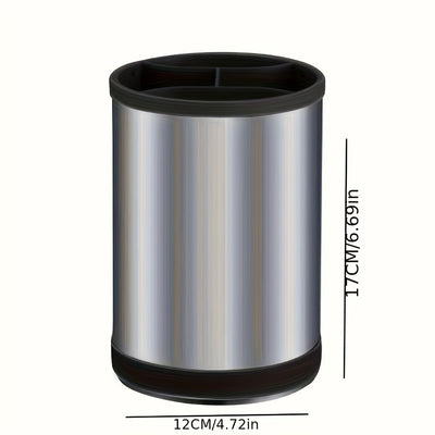 YUHUPHYLLIC estante de cocina giratorio 360 grados de acero inoxidable, un soporte para cubiertos, tenedores, utensilios de cocina y cuchillos. Diseño duradero y que ahorra espacio, adecuado tanto para comedores como cocinas domésticas