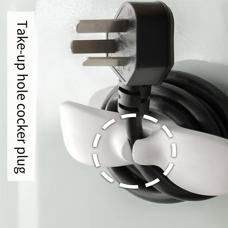 10pcs Organizador de Cables de Plástico para Electrodomésticos de Cocina, Soporte de Gestión de Cables para Freidora de Aire y Máquina de Café, Enrollador de Cables que Ahorra Espacio, No Requiere Batería, Organizadores y Almacenamiento de Cocina
