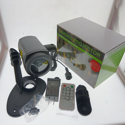 Proyector de luz láser de luciérnagas para exteriores, impermeable, lámpara de jardín estrellado con control remoto, acabado de plástico cepillado, montaje semiempotrado, batería de botón no recargable, enchufe de EE. UU., Ideal para Halloween, festivale