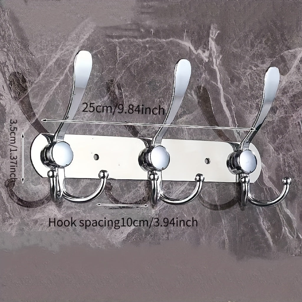 Gancho de pared de acero inoxidable fácil de instalar, estilo tradicional, ideal para organizar el baño