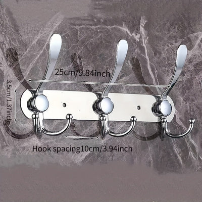 Gancho de Pared de Acero Inoxidable de Fácil Instalación - Estilo Tradicional, Perfecto para la Organización del Baño