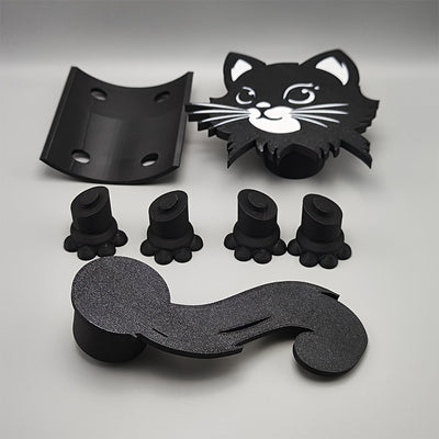 Soporte para papel higiénico de gato negro, compatible con tubos de 38mm-41mm/1.50in-1.57in, el papel higiénico en la imagen es solo ilustrativo, producto no incluye papel