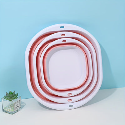 3 Piezas de Lavabo Portátil Plegable, Cubeta para Lavar Verduras, Lavamanos Plástico para Dormitorio Estudiantil, Cubeta Multiusos Plegable, Juego de Cubetas Plegables
