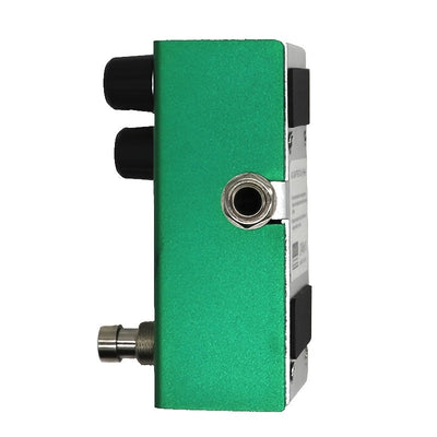 Pedal de efectos para guitarra eléctrica MINI con retardo analógico, bypass verdadero, mezcla de tiempo y repetición, incluye fuente de alimentación de 9V, color verde profundo.
