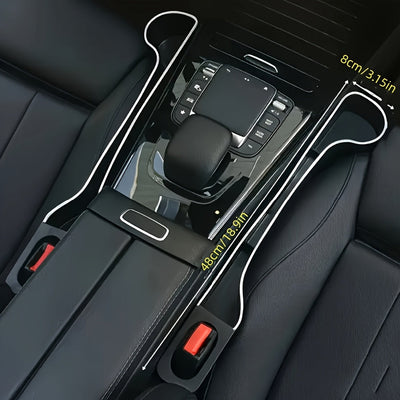 2 Piezas de Organizador Multifuncional para Auto con Portavasos - Solución de Almacenamiento en Plástico Duradero para Asientos Delanteros y Traseros, Ideal para Mantener el Interior del Coche Limpio y Ordenado | Diseño Elegante | Soporte Resistente