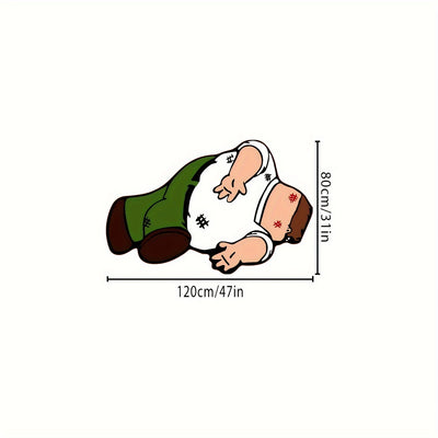 1 alfombra de peluche suave imitación cachemira con diseño único de personaje animado, ideal para dormitorio, sofá o decoración del hogar, accesorio para sofá, alfombra de sala o detalle divertido para la habitación, solo lavado a mano, textura suave y e