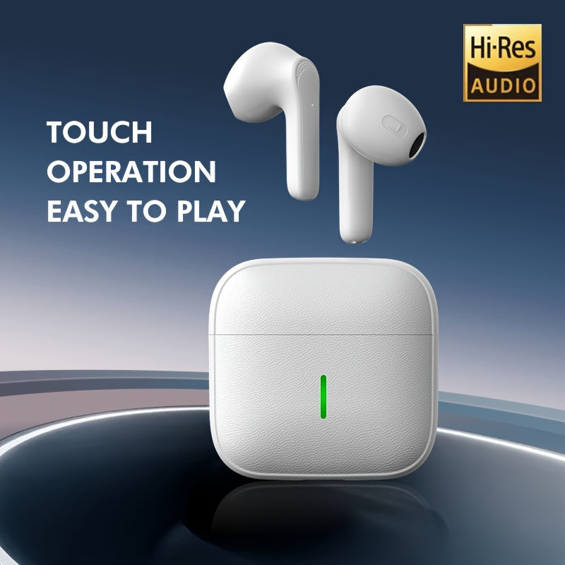 Presentamos los últimos audífonos inalámbricos con batería de larga duración: auriculares intrauditivos estéreo compactos, ideales para deportes y videojuegos, con carga USB y cancelación de ruido para llamadas