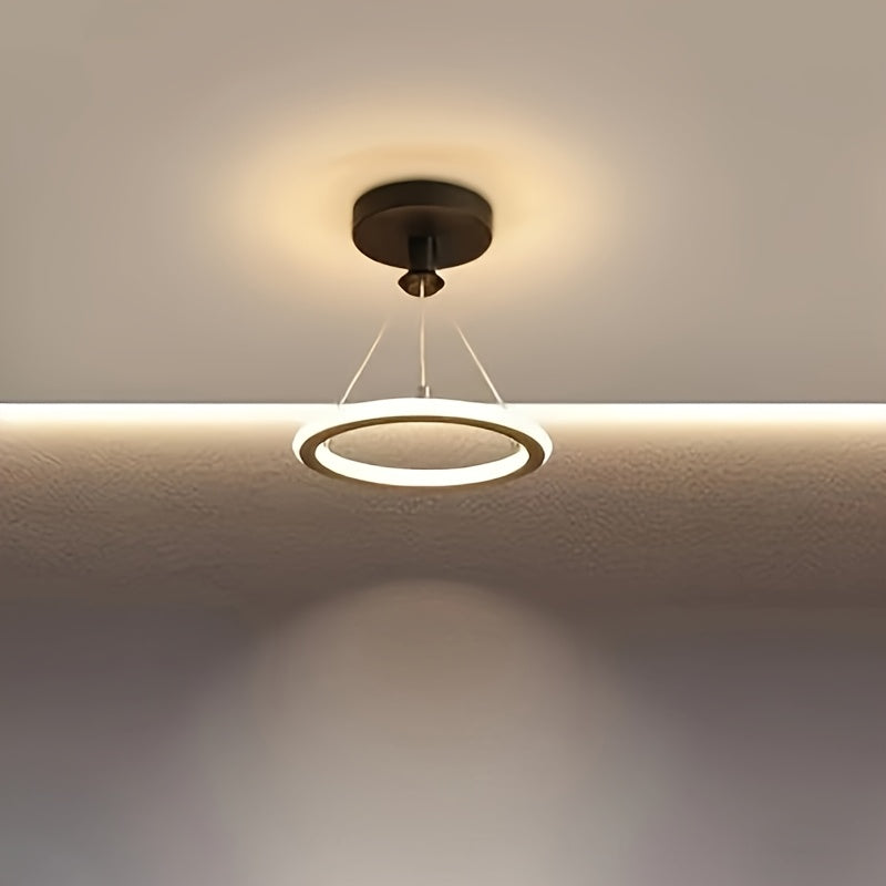 Lámpara Colgante LED Mini Moderna - Ajustable de 3000K-6000K, Acabado Metálico Elegante, Ideal para Vestíbulo, Dormitorio, Cocina, Comedor, Balcón y Cuarto de Baño, Luz Decorativa | Luz Metálica Elegante | Construcción Metálica, Decoración Ligera