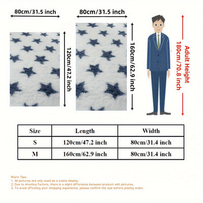 Alfombra de Área Shag de Peluche Lujosa con Patrón de Estrellas - Suave, Esponjosa, Antideslizante, Lavable a Máquina, Alfombra Rectangular para Dormitorio, Sala de Estar y Decoración de Guardería, Alfombra Decorativa Acogedora para el Hogar, Alfombra Gr