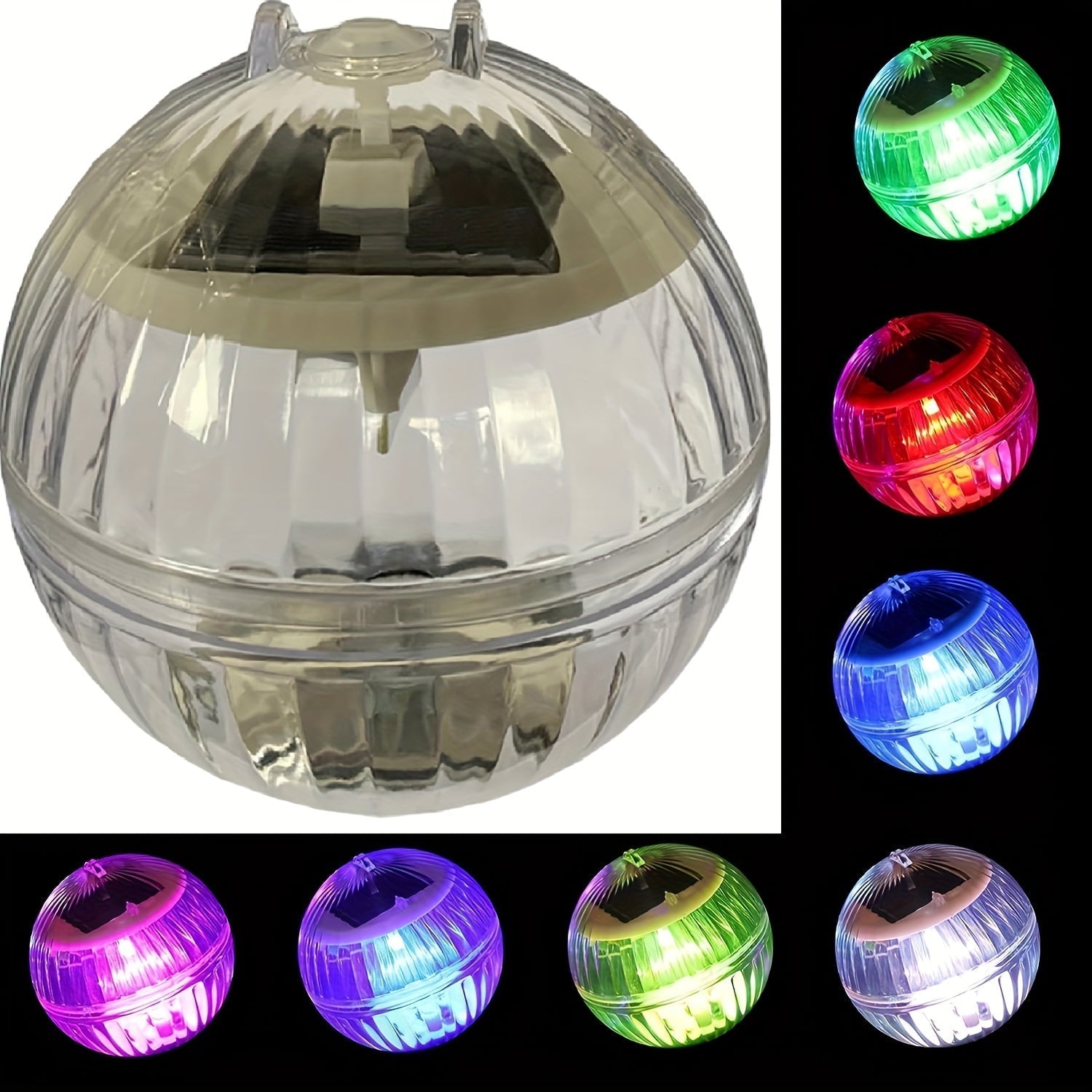 1 luz LED flotante para piscina con energía solar, luces automáticas de cambio de color para piscinas, fuentes, jardines y decoración exterior, eficiente energéticamente con encendido/apagado automático y diseño duradero de plástico, luz nocturna para ja