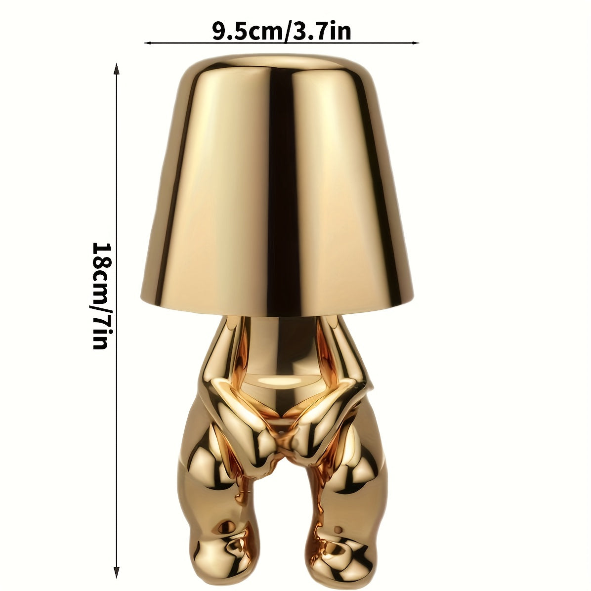 1 pza. Lámpara de escritorio moderna de oro y plata con puerto USB, luz nocturna LED ajustable de 3 vías para dormitorio, sala de estar, oficina.