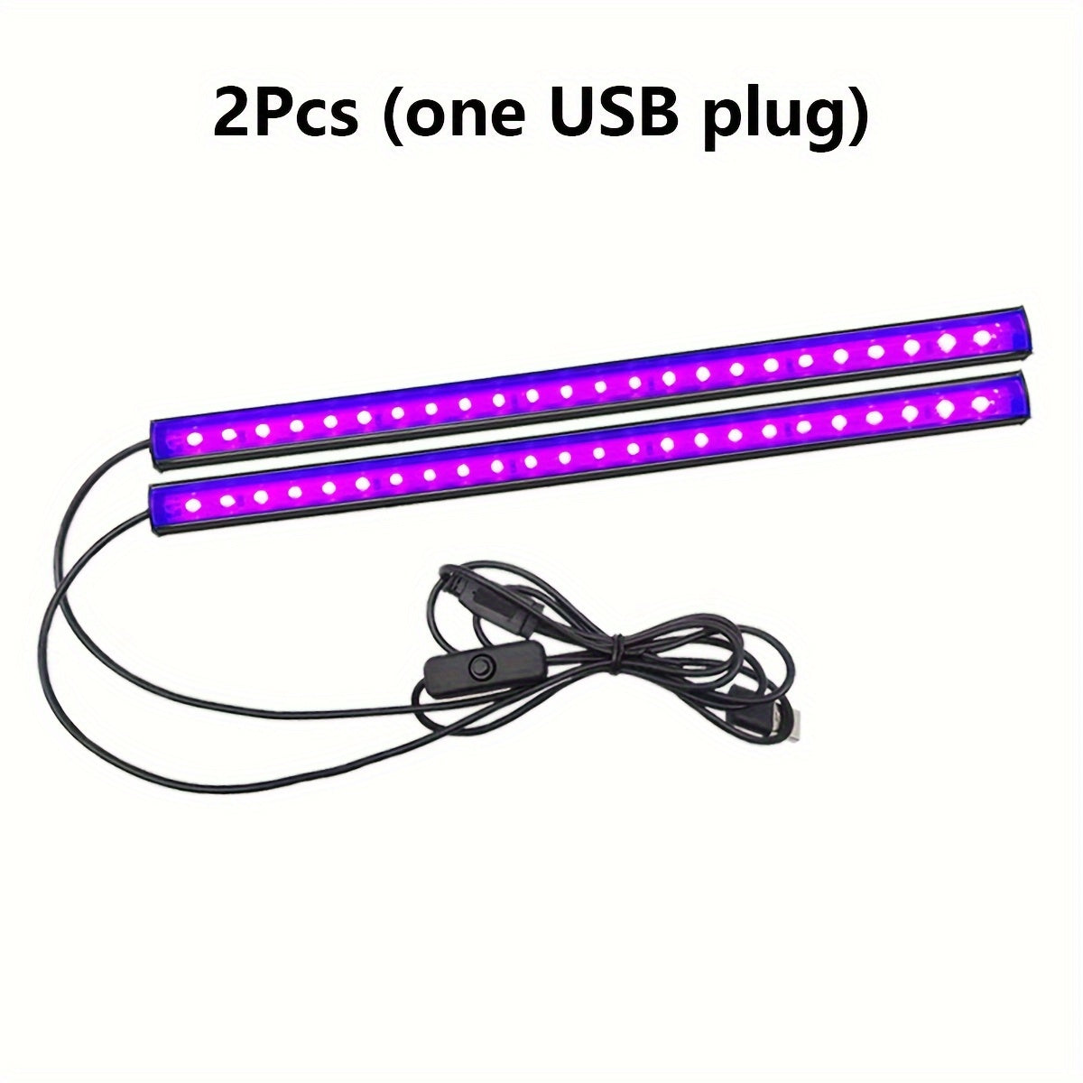 Tira de LED de luz negra UV, 1 metro de aleación de aluminio metálico, alimentada por USB, voltaje de funcionamiento de 5 V, fuente de luz LED para decoración, no requiere batería - Ideal para Halloween, Navidad, fiesta de cumpleaños, pintura corporal, c