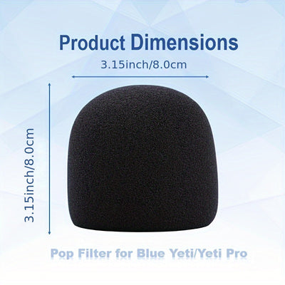 Parasol de Viento Color Rosa y Espuma para Blue Yeti, Blue Yeti Pro USB Condensador Microfono, Parabrisas de Microfono para Interior y Exterior 1 espuma + 1 peludo